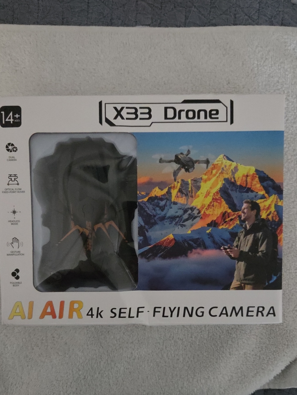 AI Air 4K Self-Flying Camera - Black
